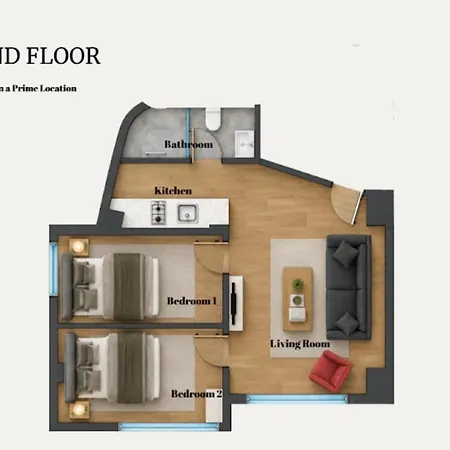 Апартаменты Stunning 2br 3ac Near Metro - Ym 3